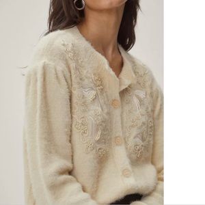 NWT Nasty Gal Embellished Long Sleeve Cardigan Sweater Size Small